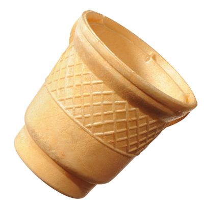 Bazko Large Wafer Cups | Semi-Sweet Ice Cream Wafers, 7.8 cm / 7.5 cm | 208 pcs
