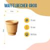 Bazko Large Wafer Cups | Semi-Sweet Ice Cream Wafers, 7.8 cm / 7.5 cm | 208 pcs view 3