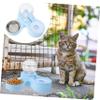 Cat Feeder with Double Food Bowl and Water Dispenser view 2
