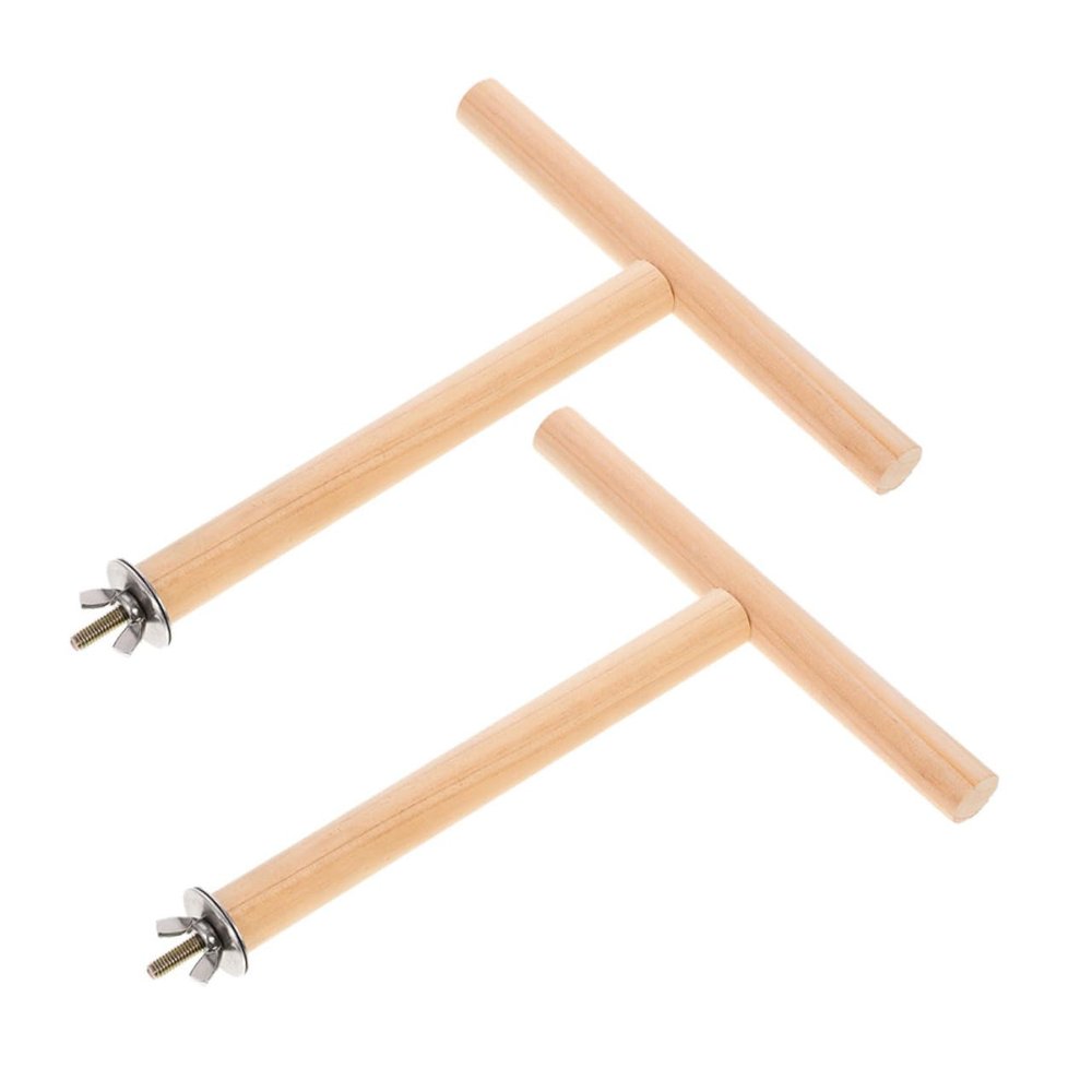 Parliky 2-Piece Wooden Bird Perches for Cages