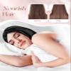 Miss Adola 19 Momme Mulberry Silk Sleep Bonnet for Women with Scrunchie and Eye Mask, Dark Black view 2