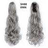 20 in. Curly Wavy Clip-On Ponytail Extension with Claw Clip view 2