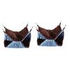 Yardwe 2-Piece Warm Hammock for Small Pets, Double-Layer Hammock for Hamsters, Rats, and Chinchillas, Blue with Cute Rabbit Pattern view 1