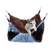 Yardwe 2-Piece Warm Hammock for Small Pets, Double-Layer Hammock for Hamsters, Rats, and Chinchillas, Blue with Cute Rabbit Pattern view 4