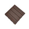 Interlocking Plastic Deck Tiles, Waterproof Outdoor Flooring, Dark Brown, 11.8 x 11.8 in, 5 Pieces view 1