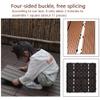 Interlocking Plastic Deck Tiles, Waterproof Outdoor Flooring, Dark Brown, 11.8 x 11.8 in, 5 Pieces view 4