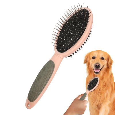 2-in-1 Dog Brush with Pins and Bristles