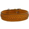 Cinnamon L Dog Collar - 60 cm, Handmade, Padded Natural Leather, Beige Nappa Leather Interior - Kay-line Collection view 1