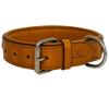 Cinnamon L Dog Collar - 60 cm, Handmade, Padded Natural Leather, Beige Nappa Leather Interior - Kay-line Collection view 3