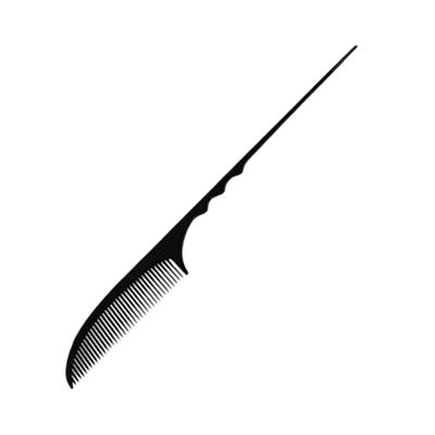 Tail Comb 22 x 2.4 cm, PP, for Hairdressing Supplies, Black
