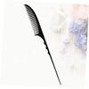 Tail Comb 22 x 2.4 cm, PP, for Hairdressing Supplies, Black view 3