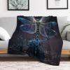 PAZZK Dragonfly Fleece Blanket, Extra-Soft Cozy Flannel Sofa Blanket, 130 x 150 cm view 2