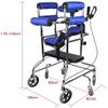 WUFUE Medical Walker with Seat for Stroke Rehabilitation, Orange view 2
