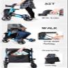 Lightweight Foldable Height-Adjustable Aluminum Rollator for Older Adults view 3