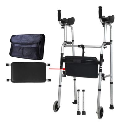 Padded Shower Chair and Foldable Rolling Walker for Seniors