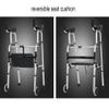 Padded Shower Chair and Foldable Rolling Walker for Seniors view 3