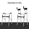 Padded Shower Chair and Foldable Rolling Walker for Seniors view 4