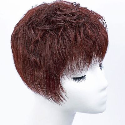 15 x 16 cm Curly Human Hair Topper with 3 Clips, Natural Black