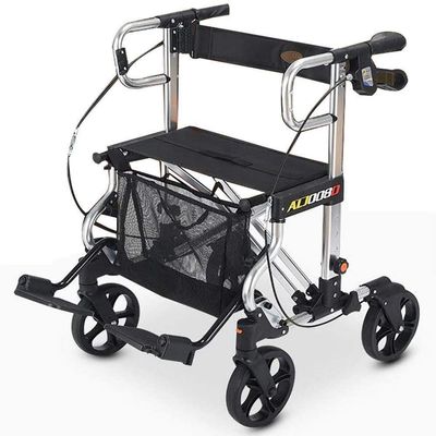 Foldable Rollator S for Seniors, Lightweight Walker with Seat and Bag