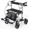 Foldable Rollator S for Seniors, Lightweight Walker with Seat and Bag view 1