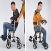 Foldable Rollator S for Seniors, Lightweight Walker with Seat and Bag view 3