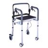 Lightweight Foldable Rollator Walker with Padded Seat and Wheels, Height-Adjustable Walking Aid view 1