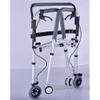 Lightweight Foldable Rollator Walker with Padded Seat and Wheels, Height-Adjustable Walking Aid view 2