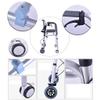 Lightweight Foldable Rollator Walker with Padded Seat and Wheels, Height-Adjustable Walking Aid view 3