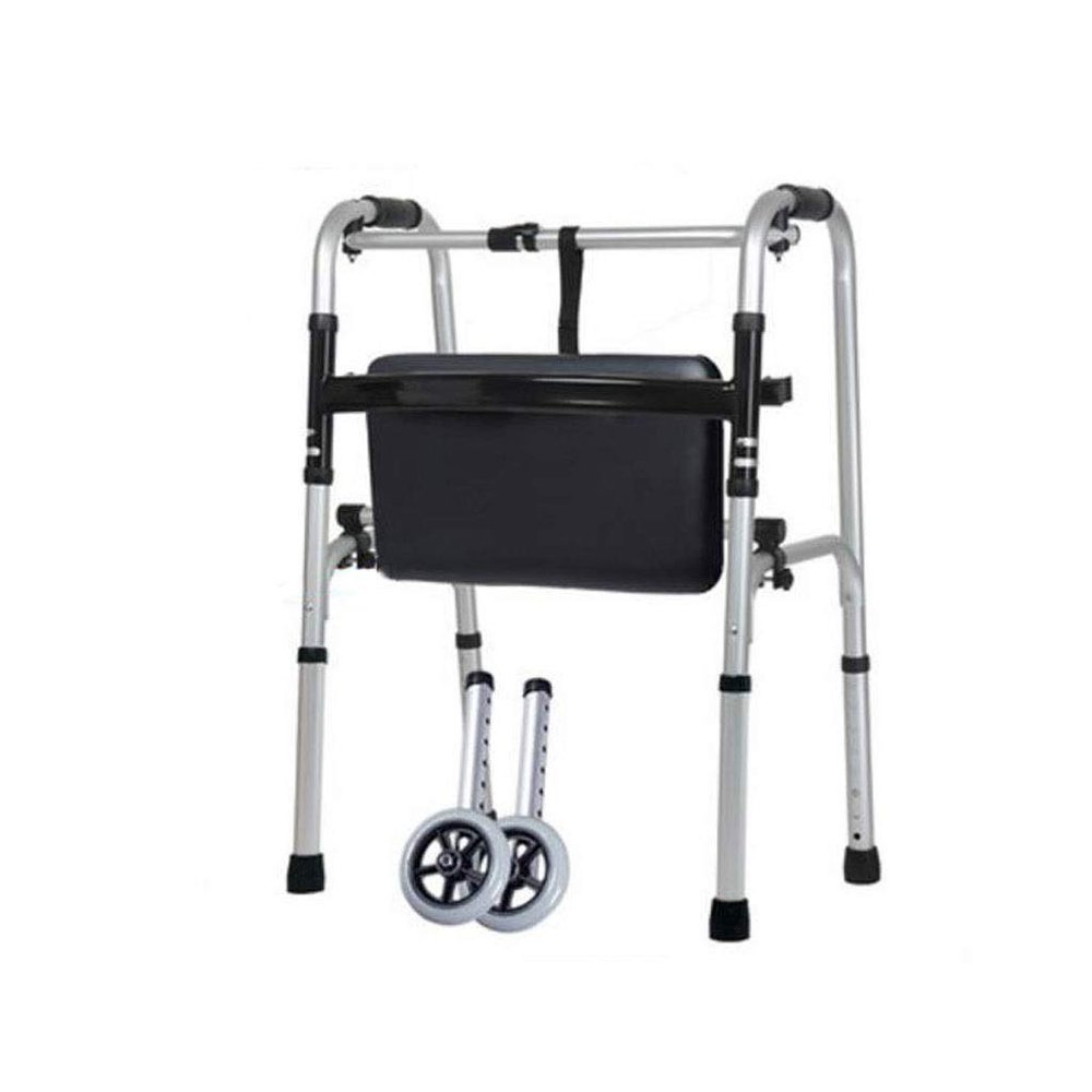 Foldable, Lightweight Aluminum Walker, Height-Adjustable