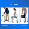 WUFUE Upright Rolling Walker for Seniors with Underarm Support, Foldable Aluminum Walker with Wheels view 2