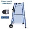 WUFUE Upright Rolling Walker for Seniors with Underarm Support, Foldable Aluminum Walker with Wheels view 3