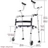 WUFUE Upright Rolling Walker for Seniors with Underarm Support, Foldable Aluminum Walker with Wheels view 4
