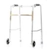 Foldable Adjustable Aluminum Walker with 2 Wheels, 100 kg Capacity view 1