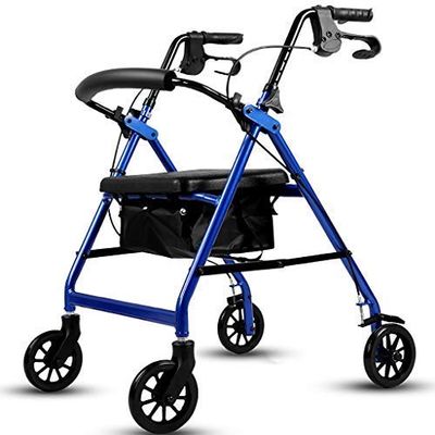 Wheelchair Walker for Seniors, Aluminum Walker with Seat
