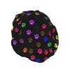 Shower Cap with Elegant Paw Print, Soft, Lightweight, Eco-Friendly, Breathable view 2