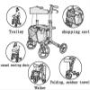 Folding Aluminum Rollator for Seniors and Adults view 3