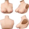 C, #1 + Silk Cotton Realistic Silicone Breast Form view 4