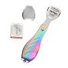 Healvian 3-Piece Folding Stainless Steel Foot Scraper, Callus Remover and Pedicure Tool with Colored Titanium Box view 1