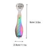 Healvian 3-Piece Folding Stainless Steel Foot Scraper, Callus Remover and Pedicure Tool with Colored Titanium Box view 2