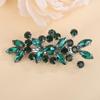 Teyglen Peacock Green Rhinestone Hair Clip for Women view 3