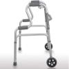 Foldable, Height-Adjustable Walkers for Older Adults, 8 Files, 1.22 m, Non-Slip, 2 Wheels, Aluminum Alloy view 2