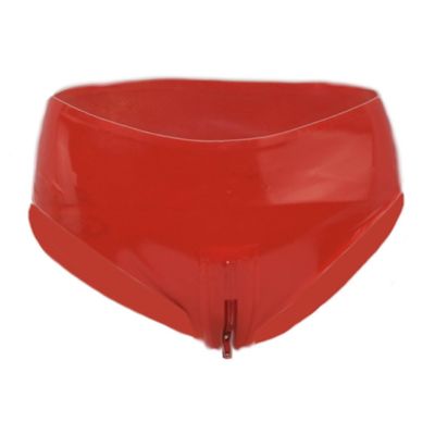 SpecialUnderwear Latex Women's Briefs with Zipper, Size M