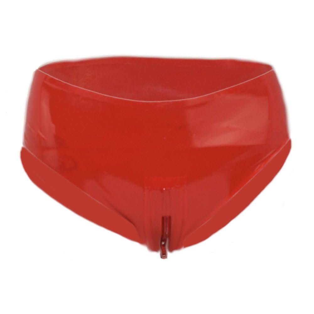 SpecialUnderwear Latex Women's Briefs with Zipper, Size M