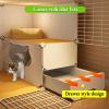 GUAWJRZDP 2-Tier Cat Cage with Litter Box, DIY Cat Playpen, Gray, 29.5 x 15.4 x 42.9 in view 4