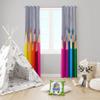 ggaimwf Back-to-School Pencil Pleat Curtains, Colorful Pencils, 107 x 215 cm, 2 Panels view 2