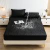 FOREPOTY Quilted Waterproof Fitted Sheet with Rabbit Cartoon Print, 120 x 200 cm + 30 cm, 1-Piece view 2
