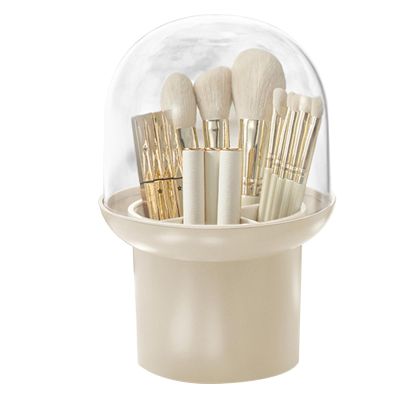 Nbbwwu Makeup Brush Holder with Lid, Dustproof Organizer