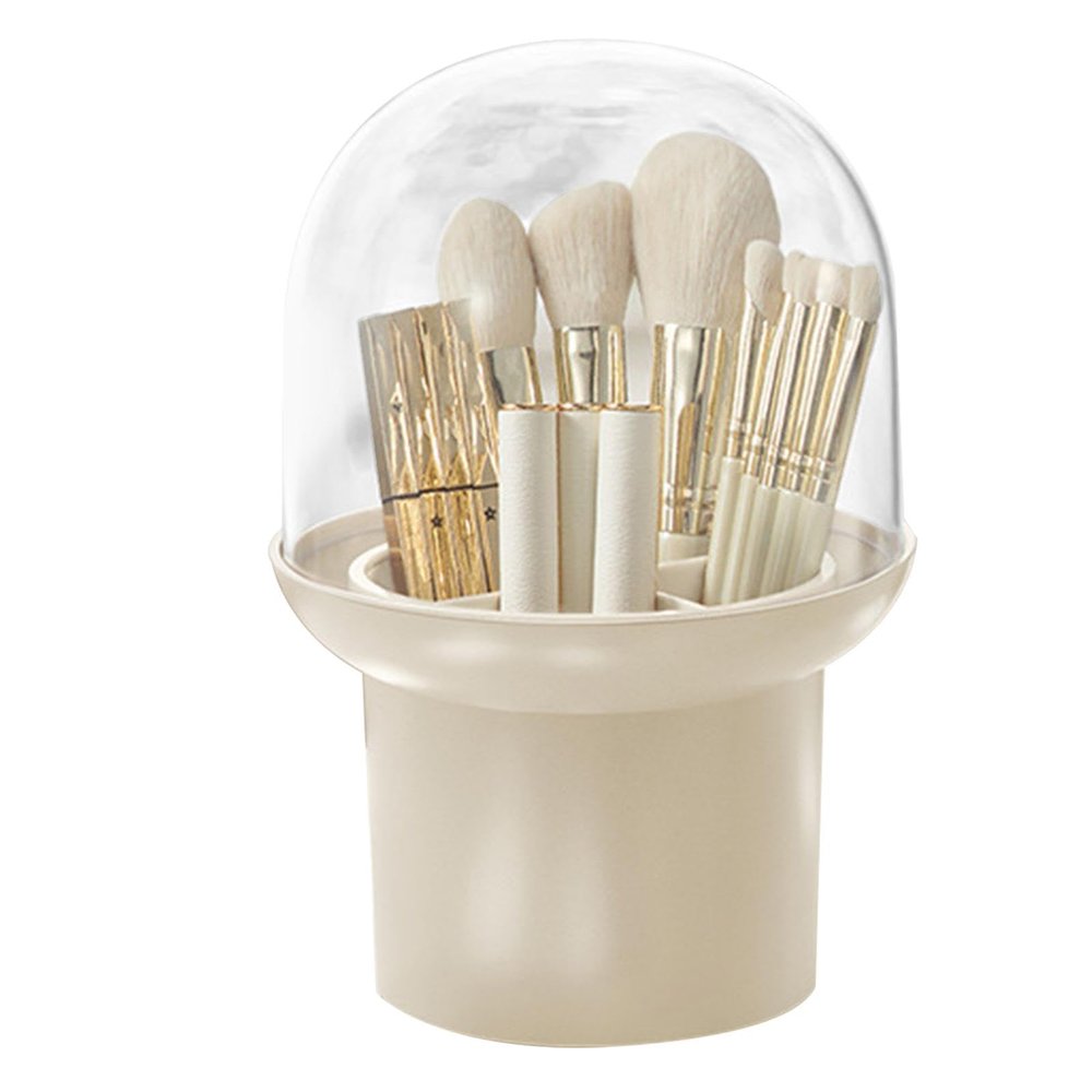 Nbbwwu Makeup Brush Holder with Lid, Dustproof Organizer