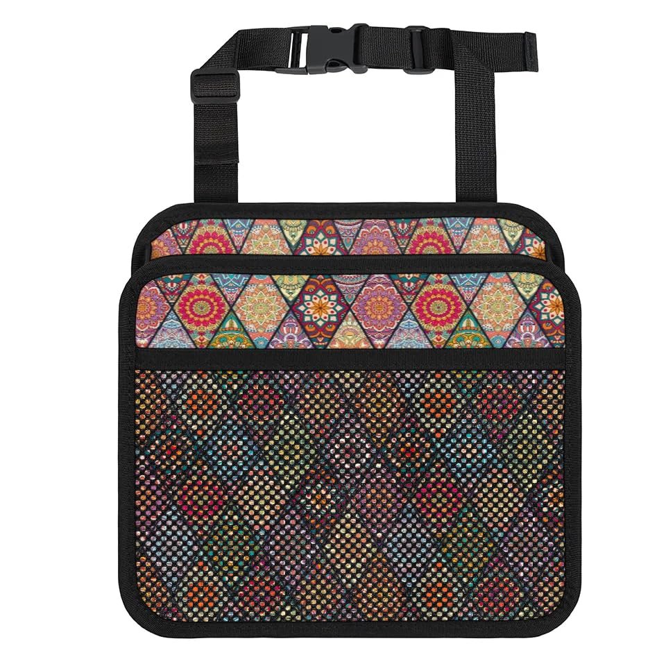 Colorful Indian Mandala Car Seat Back Organizer