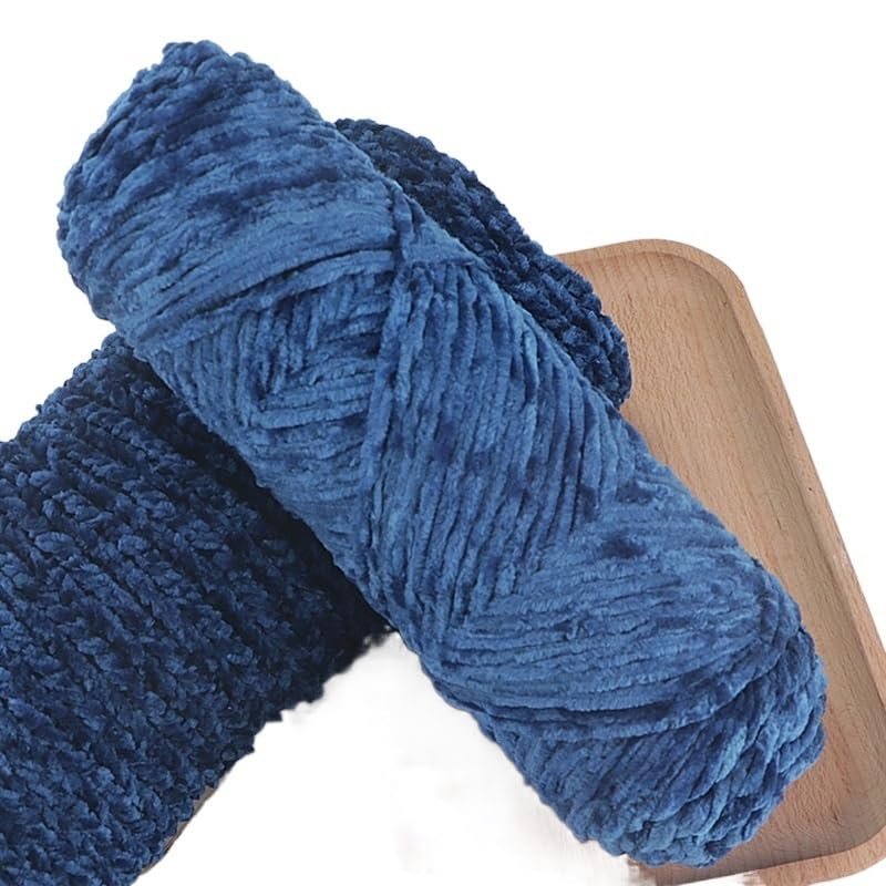 Soft Velvet Yarn, 100 g, Medium-Soft Craft Yarn (Dark Rose Red)